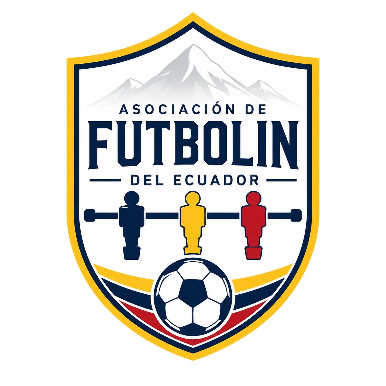 Propuesta A: escudo clásico con cordillera en degradado